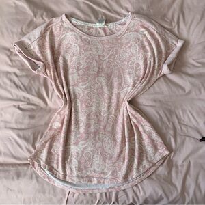 Lucky Brand Light Pink Paisley Tee